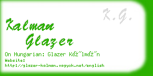 kalman glazer business card